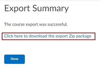 Export Summary