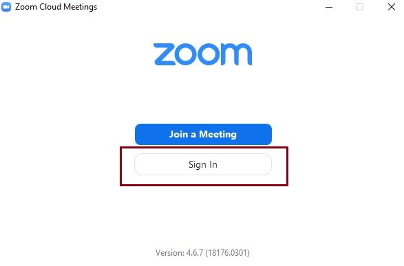 Zoom Sign In