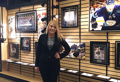 Caitlin Birch with the Pittsburgh Penguins