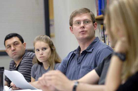 Attentive Criminology graduate students in lecture