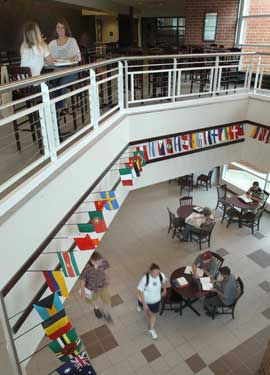 Eberly College atrium 