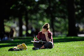 Student in the Oak Grove