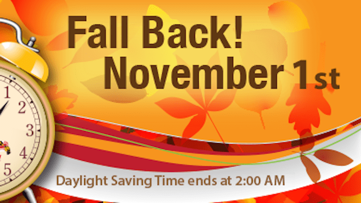 Fall back November 1