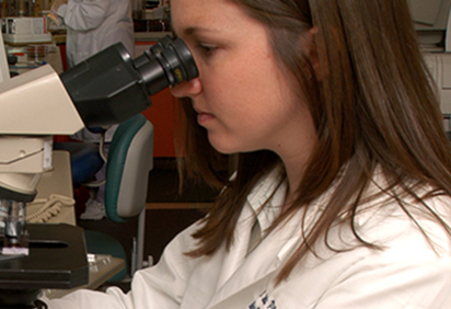 Student in a lab