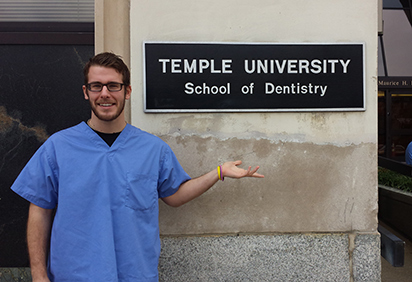Julian Lutz at dental school, Temple University School of Dentistry