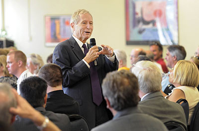 President Werner addressed employees during his first open forum September 2, 2010. President Werner addressed employees during his first open forum September 2, 2010.