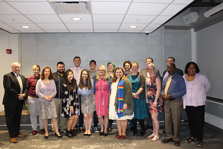 IUP students and staff at the 2019 Lavender Graduation
