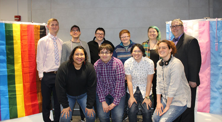 Pride Alliance officers and graduates at the 2019 Lavender Graduation