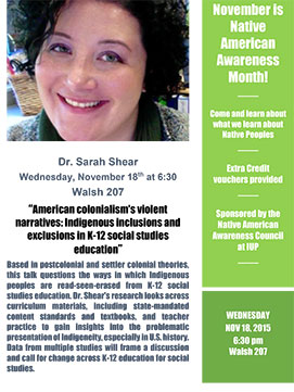 2015 16 Events Native American Awareness Council Diversity
