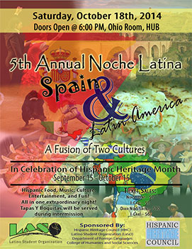 Poster for Noche Latina 2014 Event
