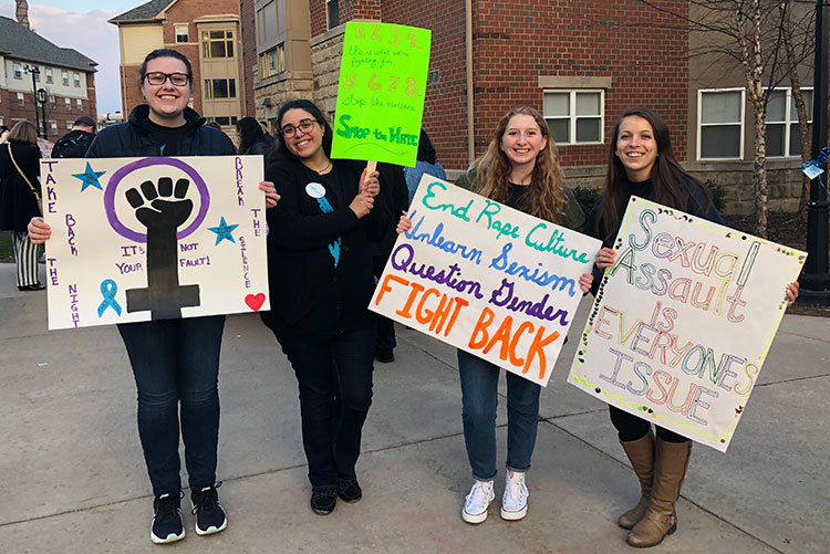 WGS Students Courteney, Kayla, Maggie, Michelle