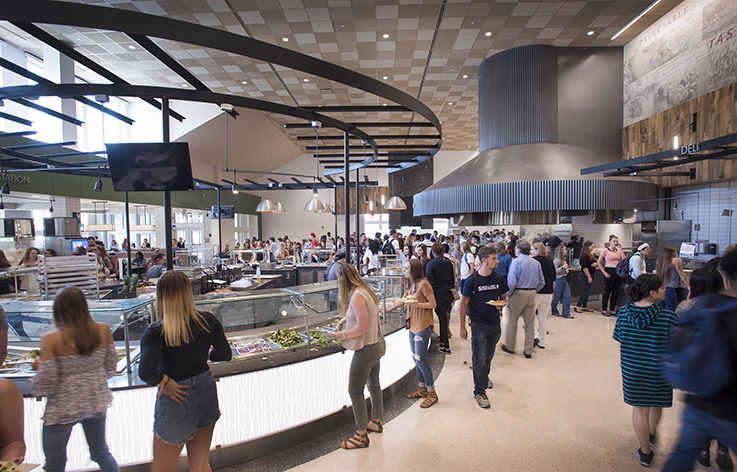 North Dining Hall was busy on the first day of class in Fall 2017