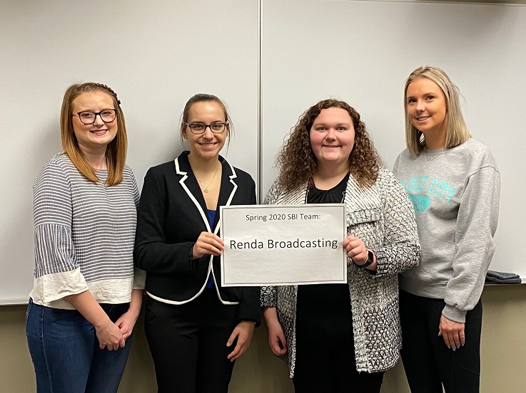 SBI Team Spring 2020 - Renda Broadcasting - Brooke Evans, Kathleen Mest, April Murdick, and Lauren Farrell.