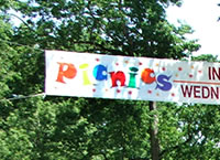 Picnics in the Grove banner Picnics in the Grove banner
