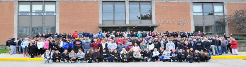 IUP students in front of Pratt Hall IUP students in front of Pratt Hall