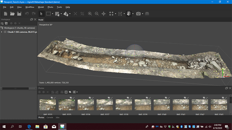 Newport Trench 1 photogrammetry model