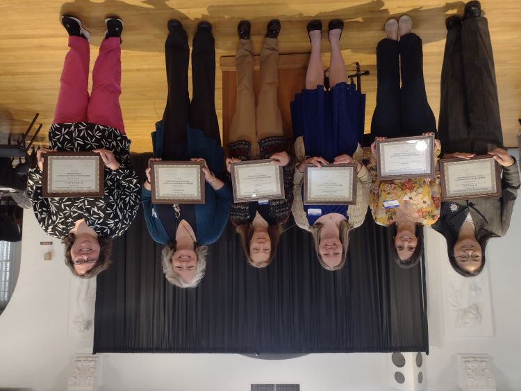 From left: Lingyan Yang, Ann Sesti, Jennifer McCroskey, Elise Glenn, Aleea Perry, and Michele Petrucci.